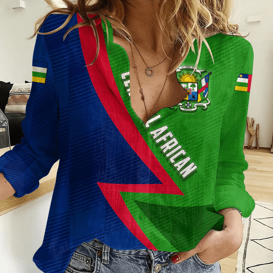 Clothing Custom Central African Sport Football Women's Casual Shirt