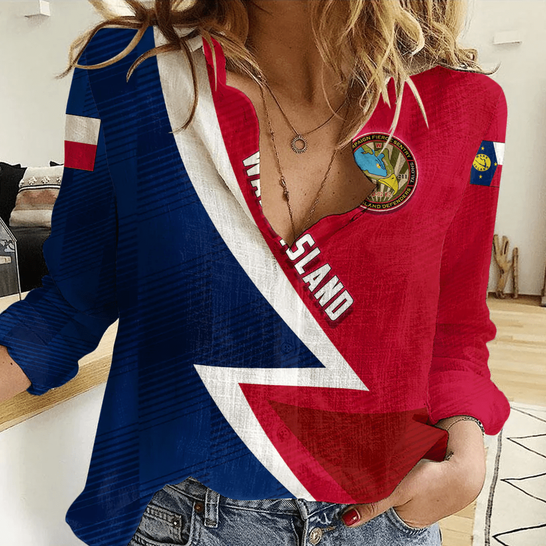Clothing Custom Wake Island Sport Football Women's Casual Shirt