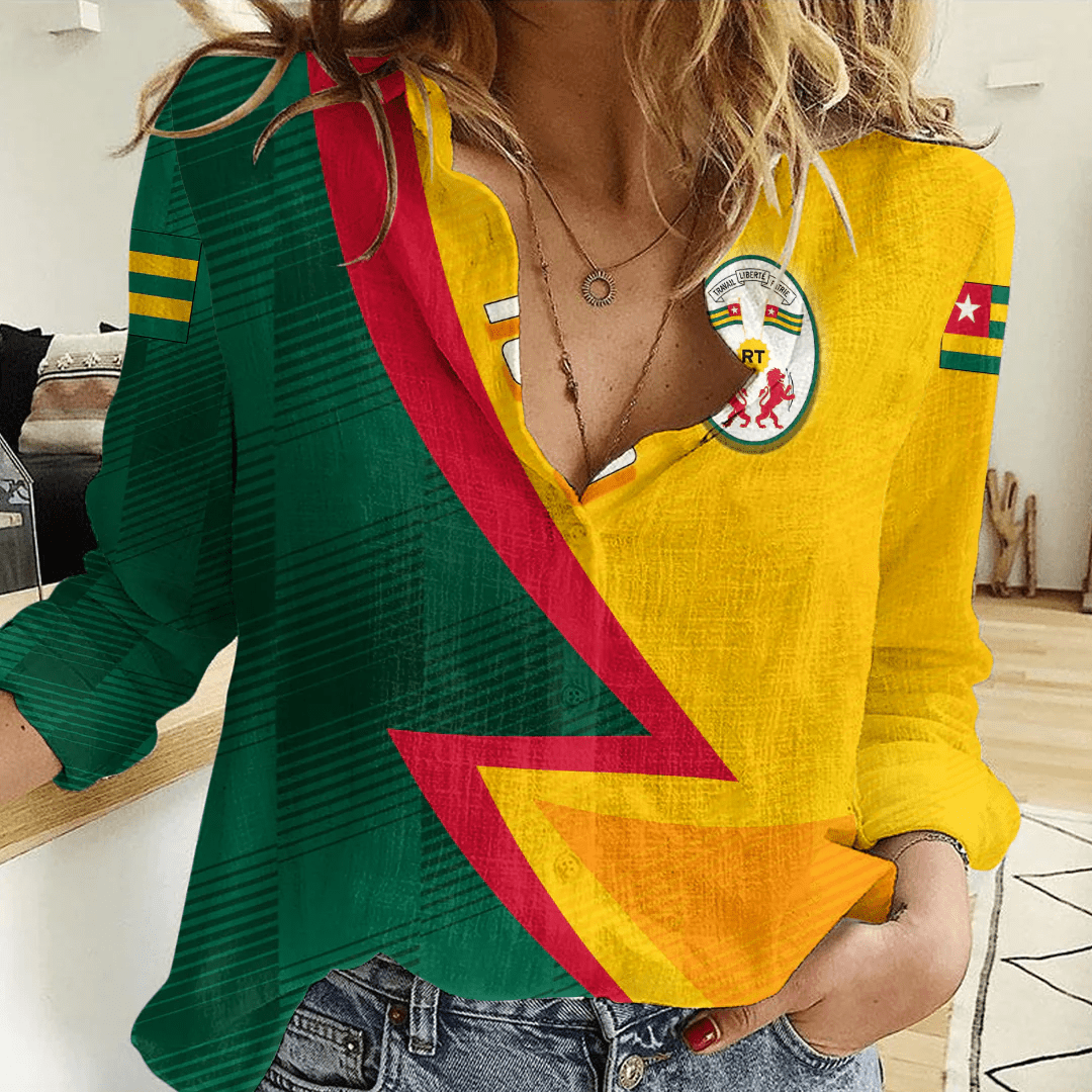 Clothing Custom Togo Sport Football Women's Casual Shirt