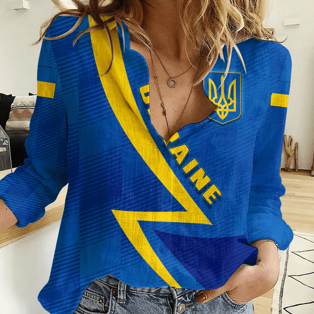 Clothing Custom Ukraine Sport Football Women's Casual Shirt