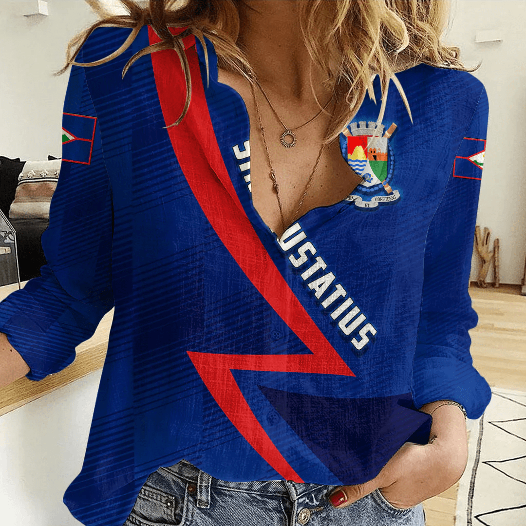 Clothing Custom Sint Eustatius Sport Football Women's Casual Shirt