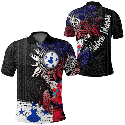 Clothing Australia Polynesian Sun and Turtle Tattoo Polo Shirts