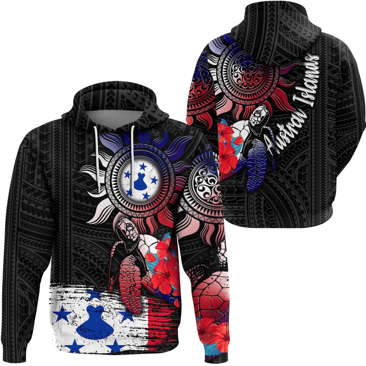 Clothing Australia Polynesian Sun And Turtle Tattoo Hoodie