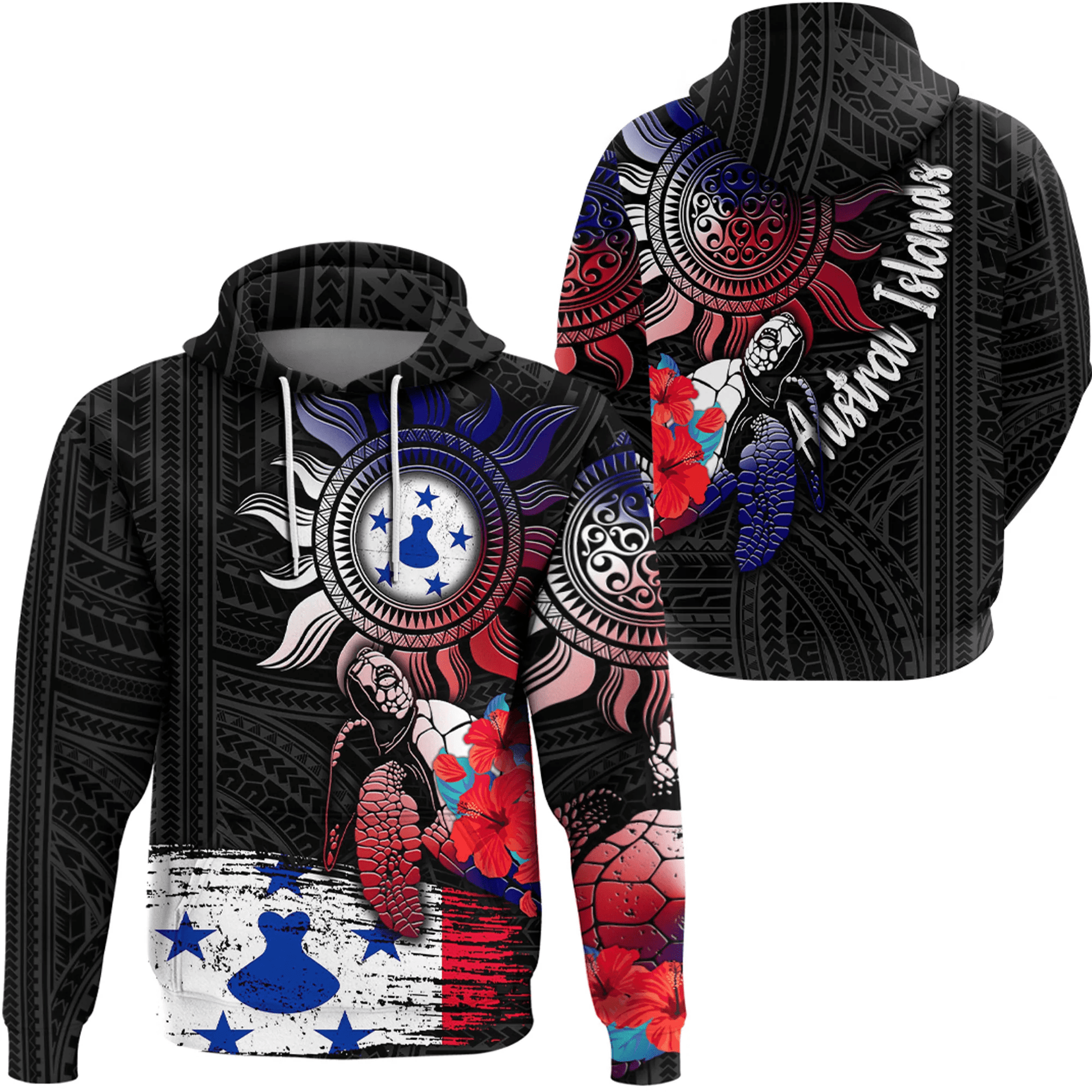 Clothing Australia Polynesian Sun And Turtle Tattoo Hoodie