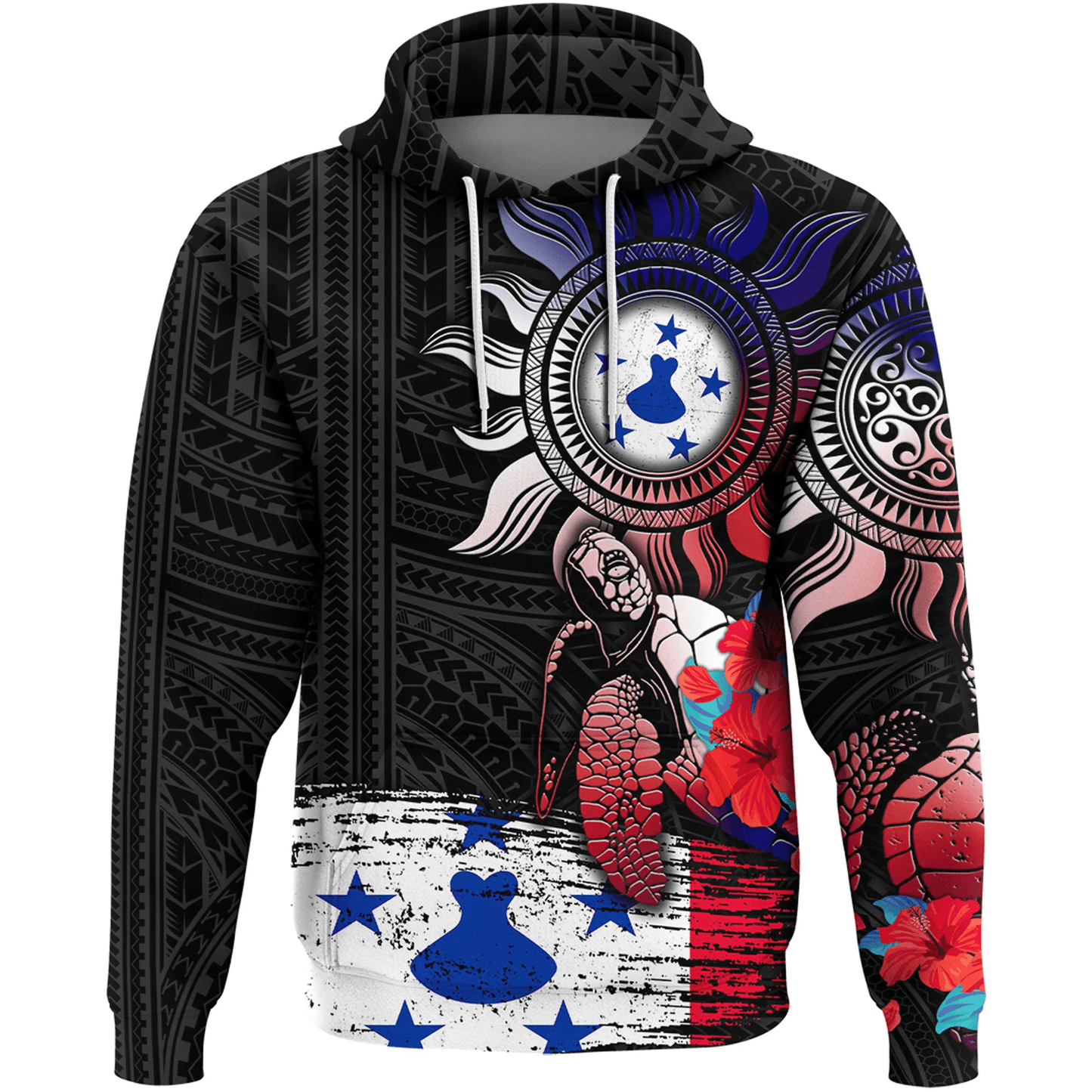 Clothing Australia Polynesian Sun And Turtle Tattoo Hoodie