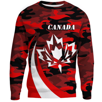 Clothing Canada Red Camo and Leaf Sweatshirts