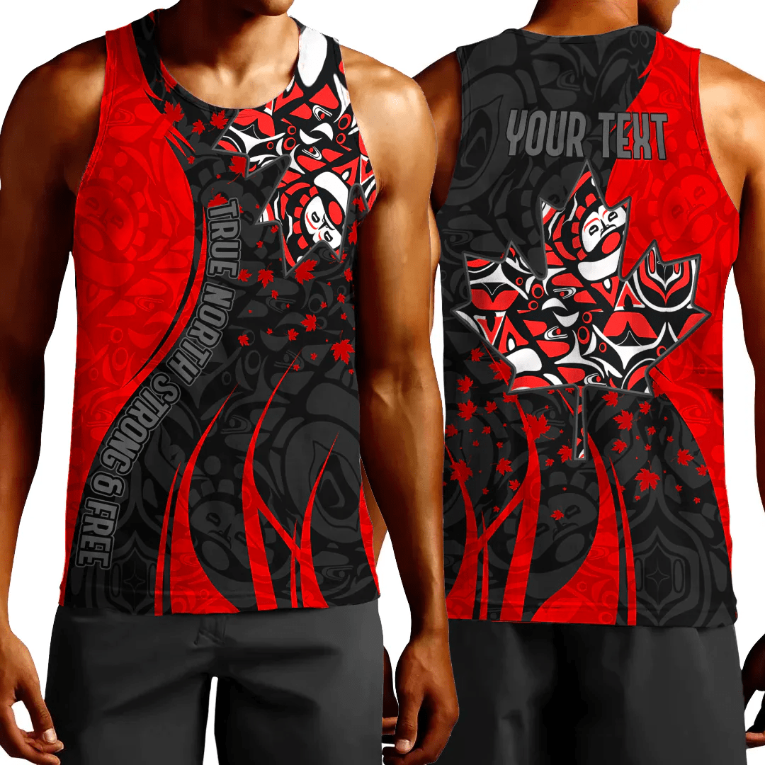 Clothing Canada Haida Maple Leaf Tattoo True North Strong And Free Tank Top