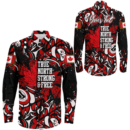 Clothing Canada Haida True North Strong And Free Long Sleeve Button Shirt