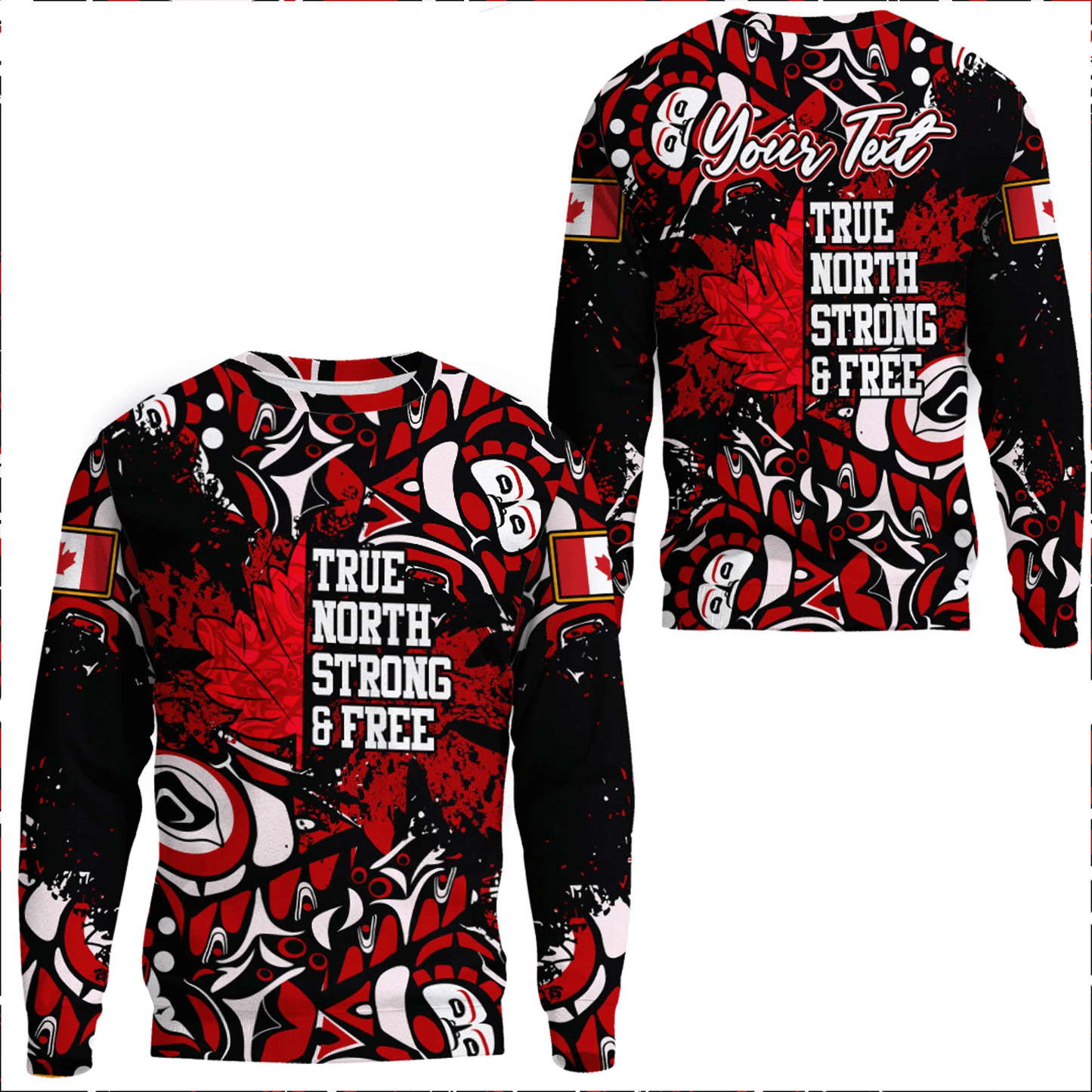 Clothing Canada Haida True North Strong And Free Sweatshirts
