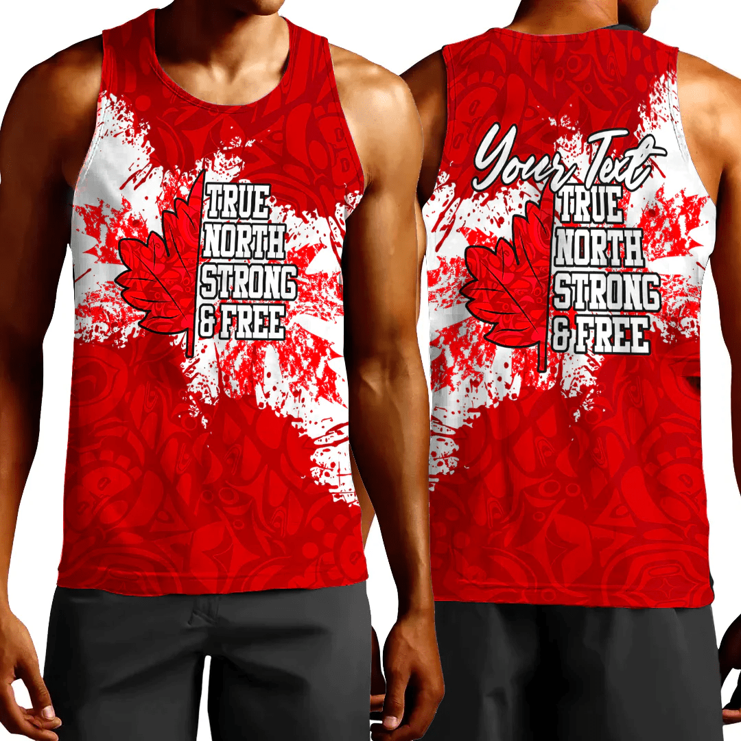 Clothing Canada Haida True North Strong And Free Red Version Tank Top