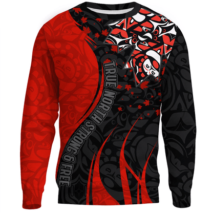 Clothing Canada Haida Maple Leaf Tattoo True North Strong And Free Sweatshirts