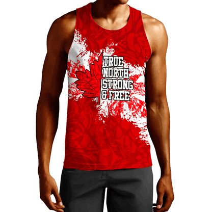 Clothing Canada Haida True North Strong And Free Red Version Tank Top