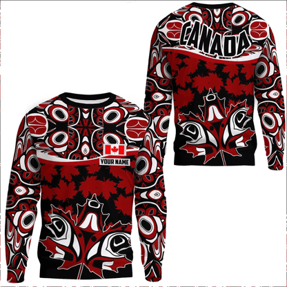 Clothing Custom Canada Leaf and Haida Sweatshirts
