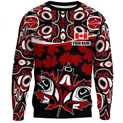 Clothing Custom Canada Leaf and Haida Sweatshirts
