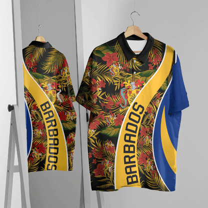 Polo Shirt Barbados Polo Shirt Vintage Tropical Summer Style