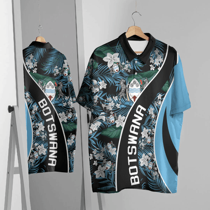 Polo Shirt Botswana Polo Shirt Vintage Tropical Summer Style