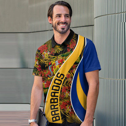 Polo Shirt Barbados Polo Shirt Vintage Tropical Summer Style