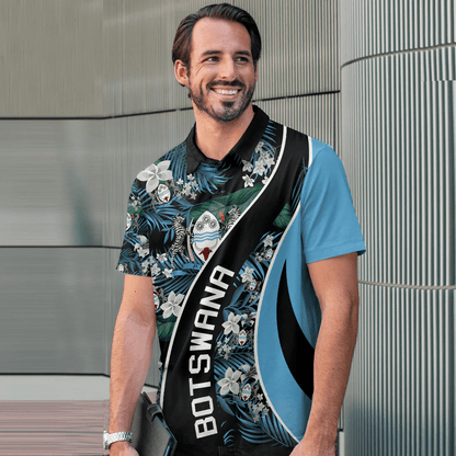Polo Shirt Botswana Polo Shirt Vintage Tropical Summer Style