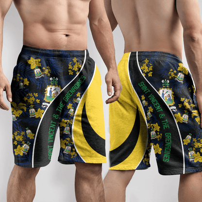 Shorts Saint Vincent The Grenadines Short Vintage Tropical Summer Style