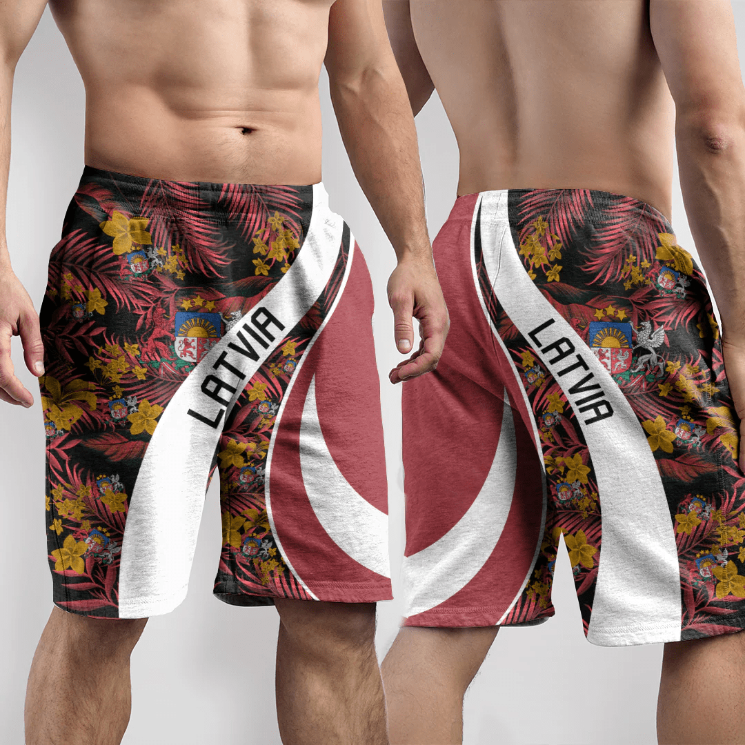 Shorts Latvia Short Vintage Tropical Summer Style