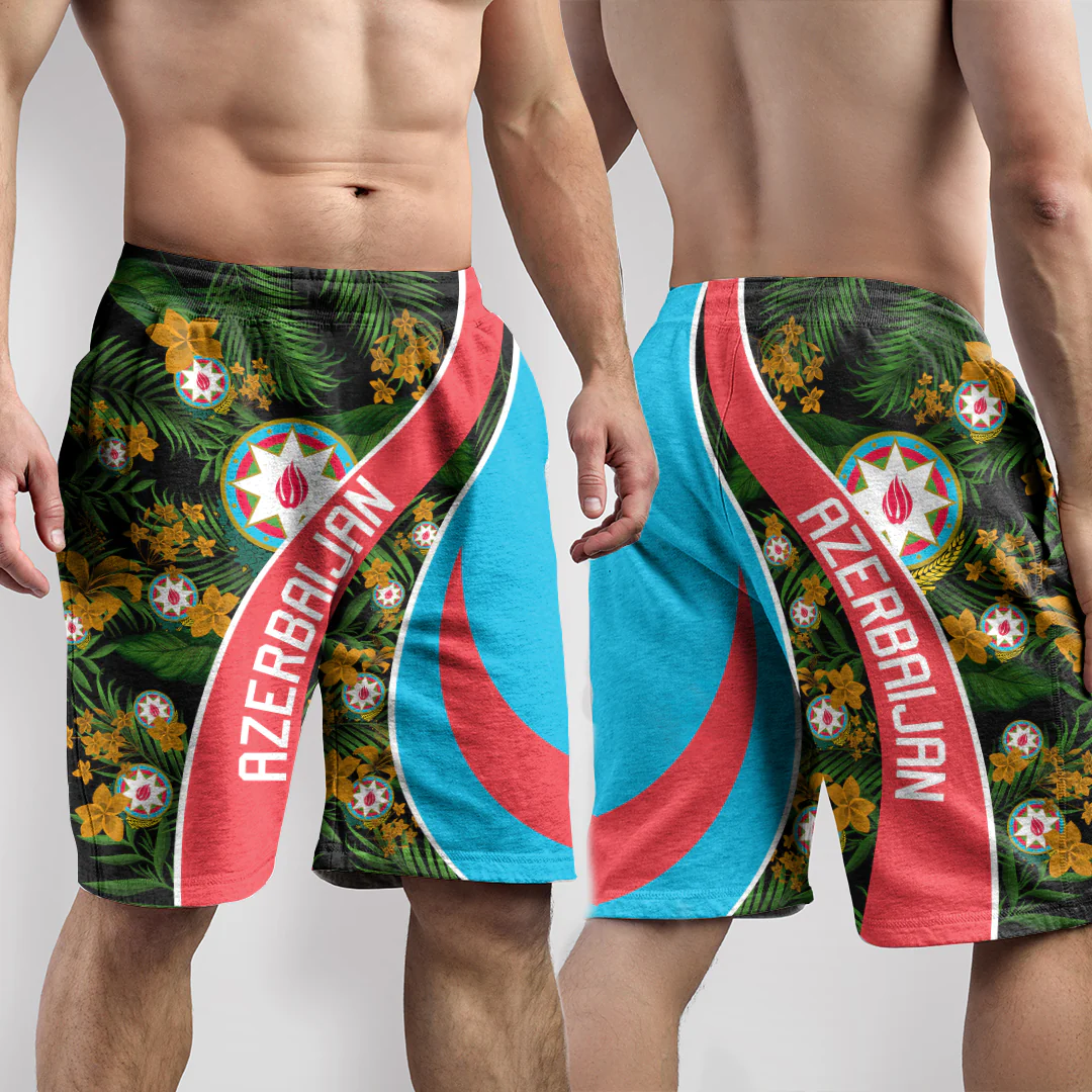 Shorts Azerbaijan Short Vintage Tropical Summer Style