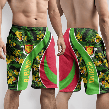 Shorts Burundi Short Vintage Tropical Summer Style