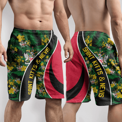 Shorts Saint Kitts Nevis Short Vintage Tropical Summer Style