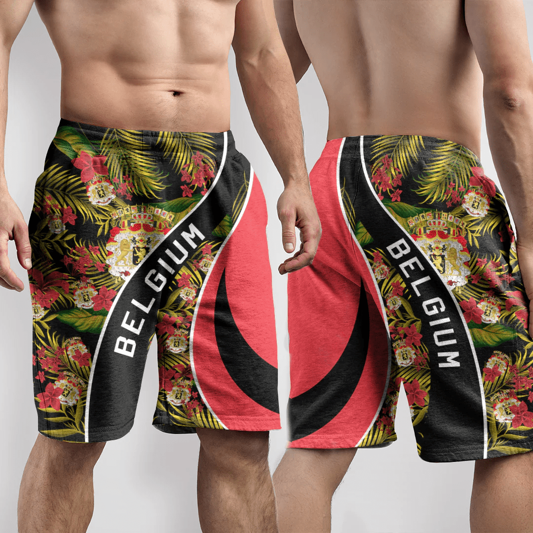 Shorts Belgium Short Vintage Tropical Summer Style