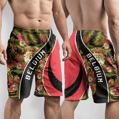 Shorts Belgium Short Vintage Tropical Summer Style