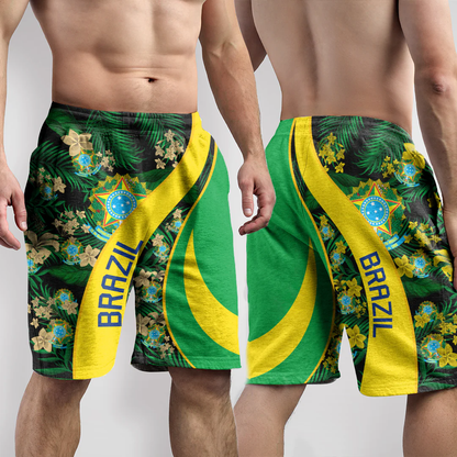 Shorts Brazil Short Vintage Tropical Summer Style
