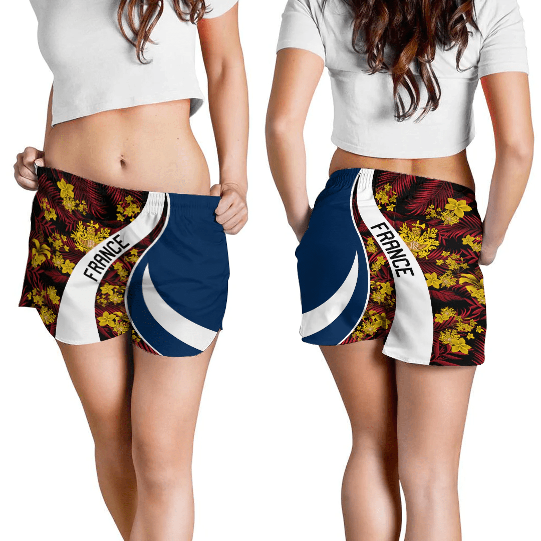 Shorts France Short Vintage Tropical Summer Style
