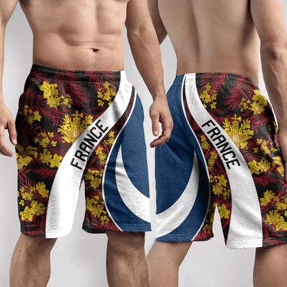 Shorts France Short Vintage Tropical Summer Style