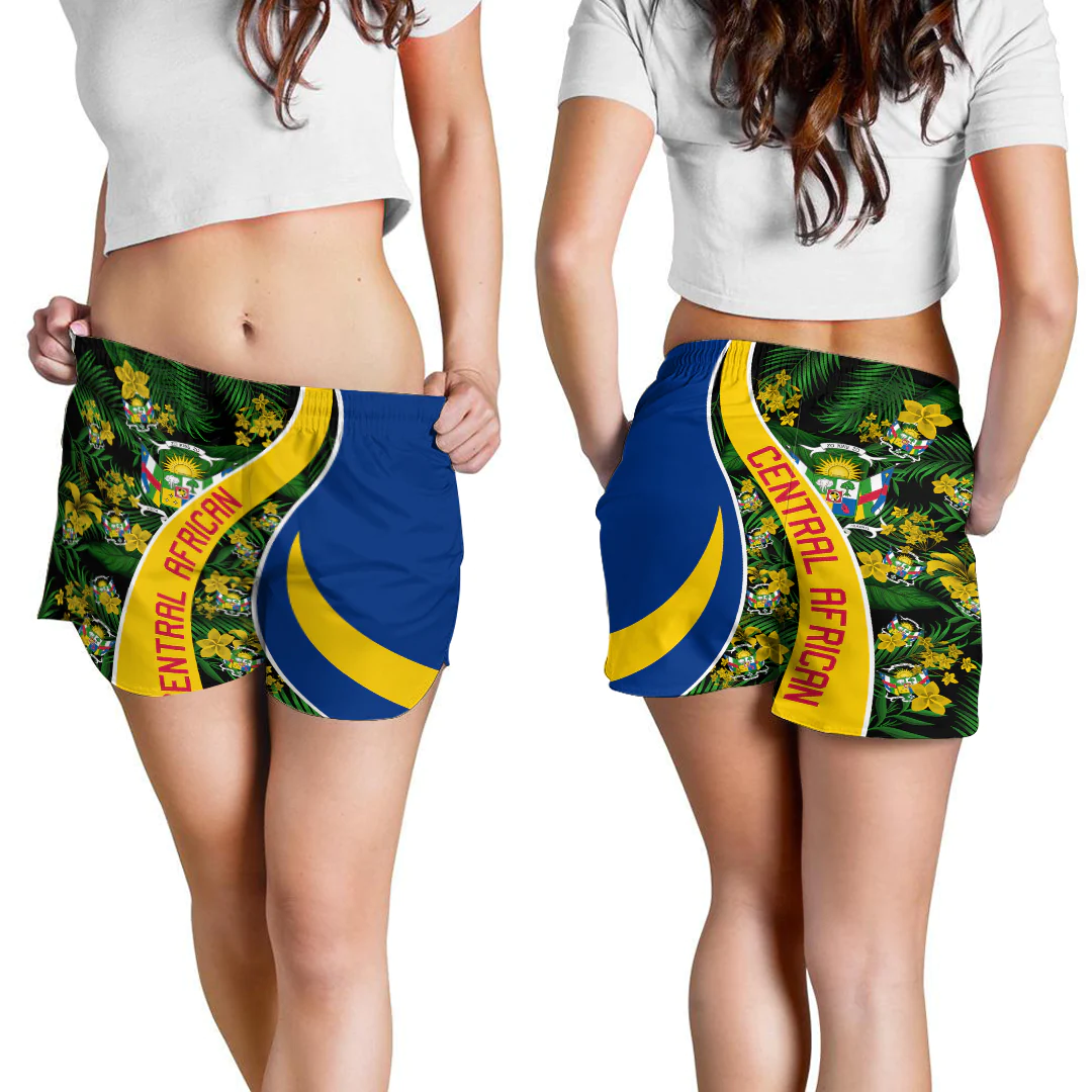 Shorts Central African Short Vintage Tropical Summer Style