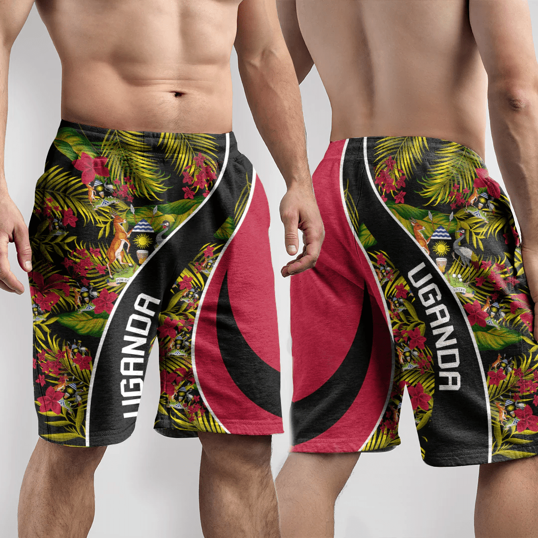 Shorts Uganda Short Vintage Tropical Summer Style