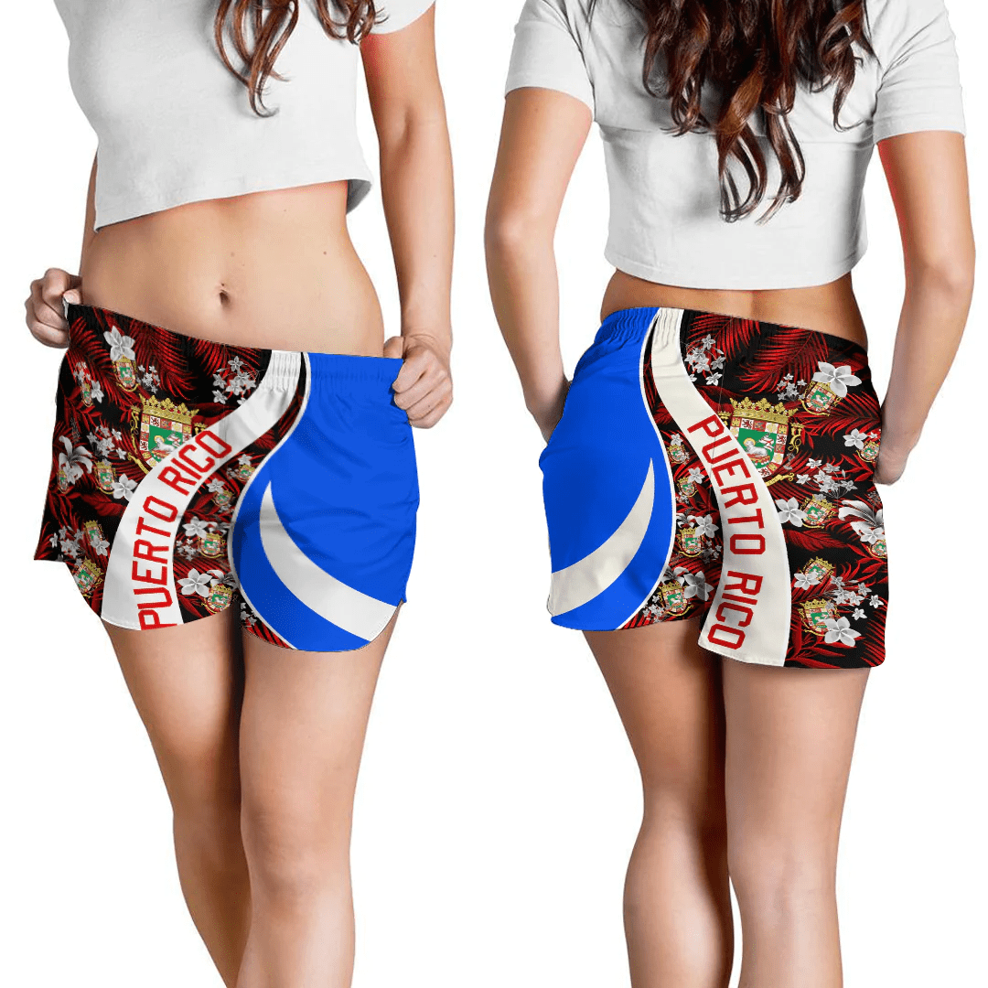 Shorts Puerto Rico Short Vintage Tropical Summer Style