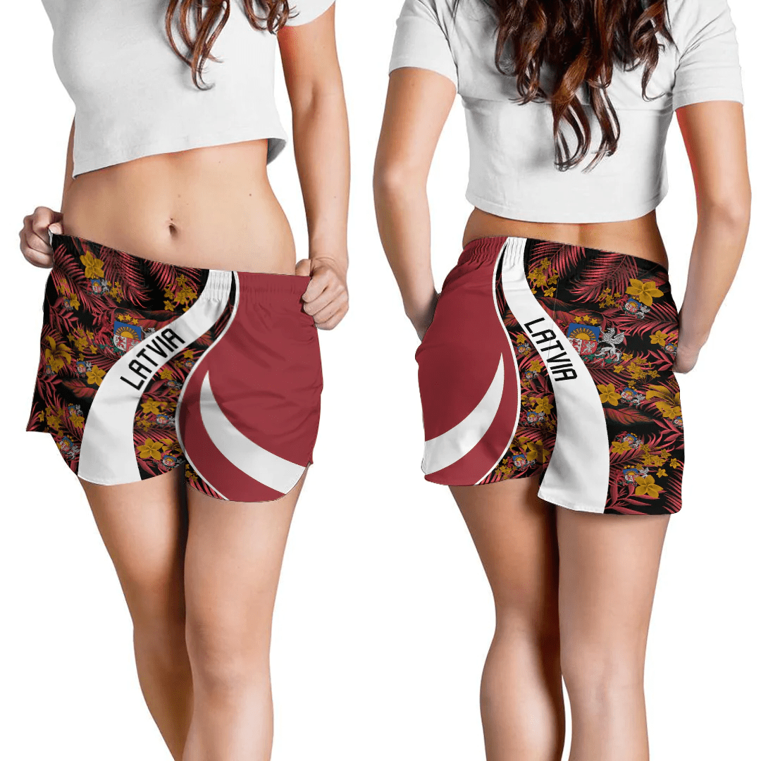 Shorts Latvia Short Vintage Tropical Summer Style