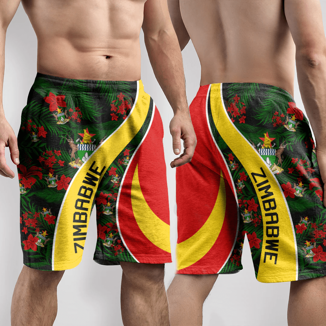 Shorts Zimbabwe Short Vintage Tropical Summer Style