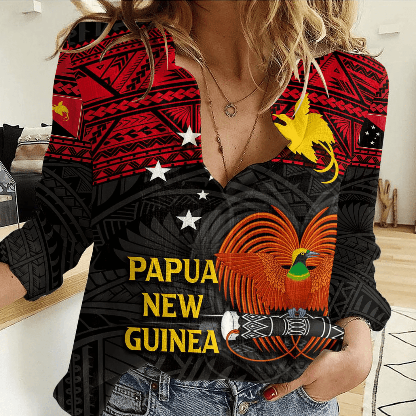 Women Casual Shirt Papua New Guinea Repentance Day