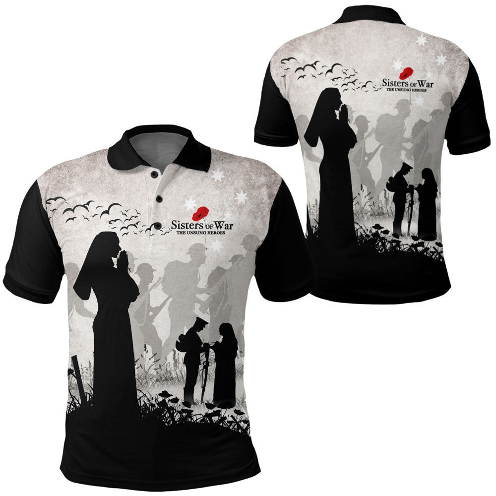 Clothing Anzac Day Sisters of War The Unsung Heroes Polo Shirt