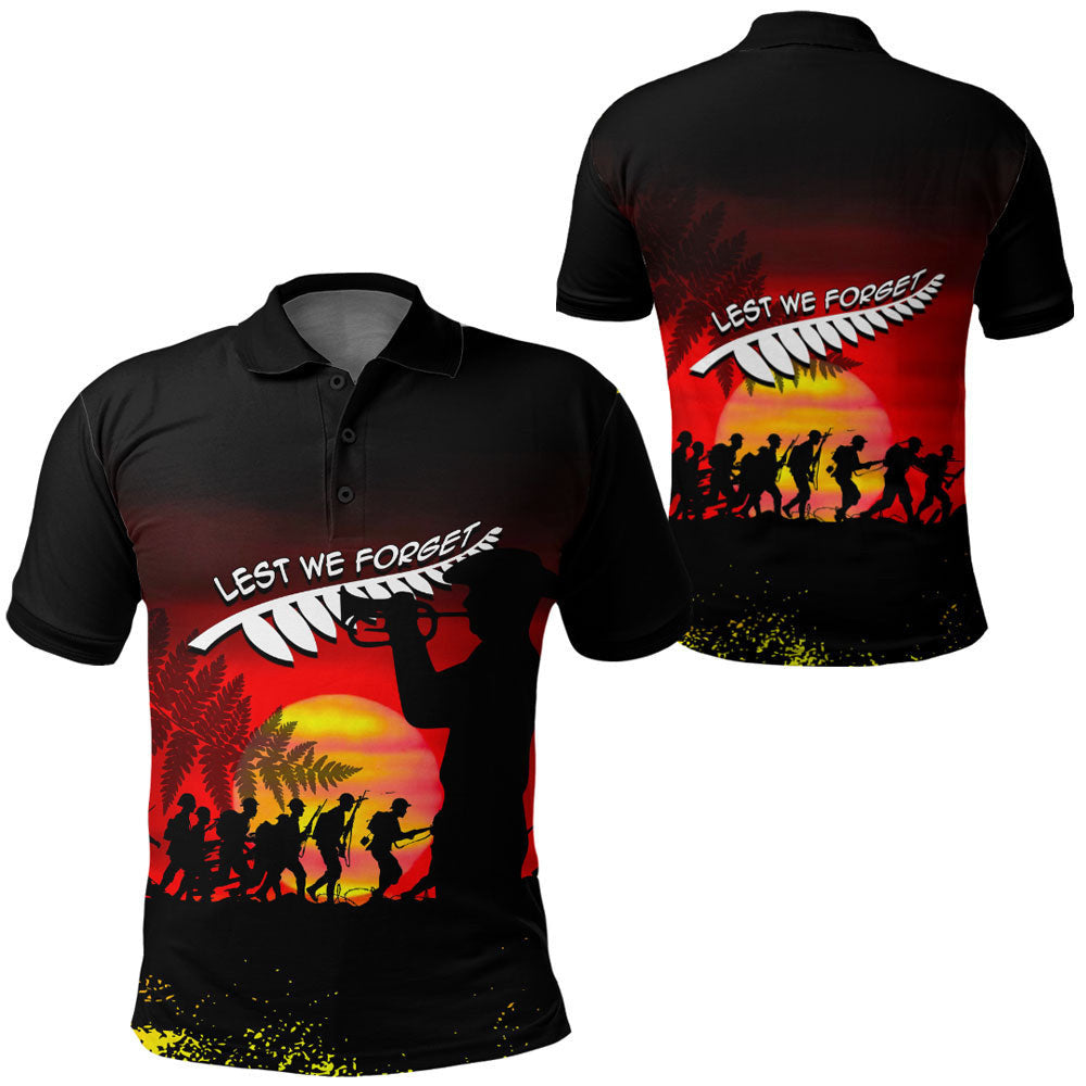 Clothing Anzac Lest We Forget Sun Polo Shirt