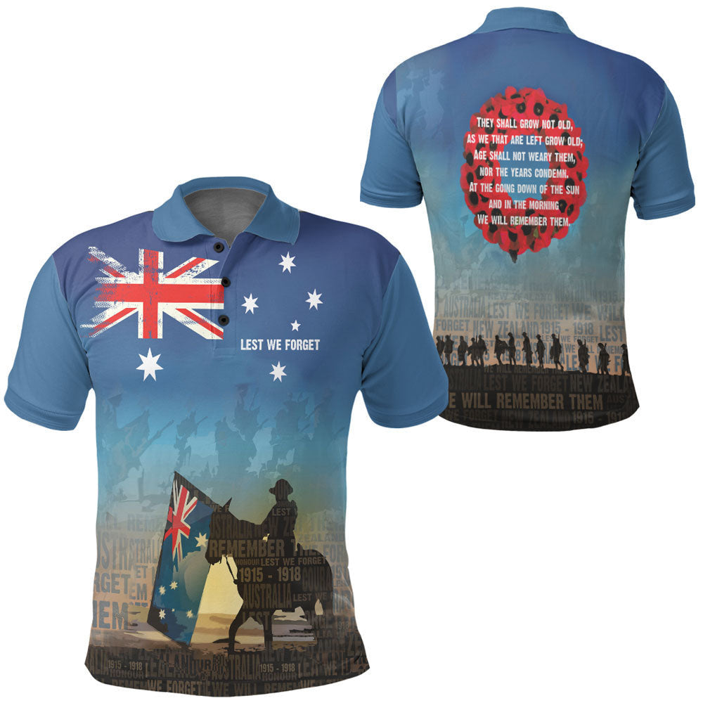 Clothing Anzac Lest We Forget The Light Horse Polo Shirt