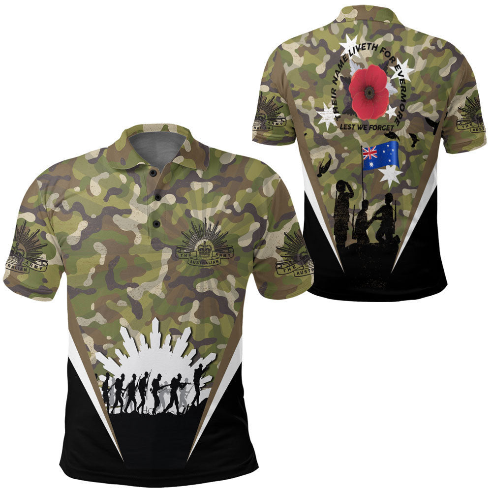 Clothing Anzac Day Their Name Liveth For Evermore Polo Shirt