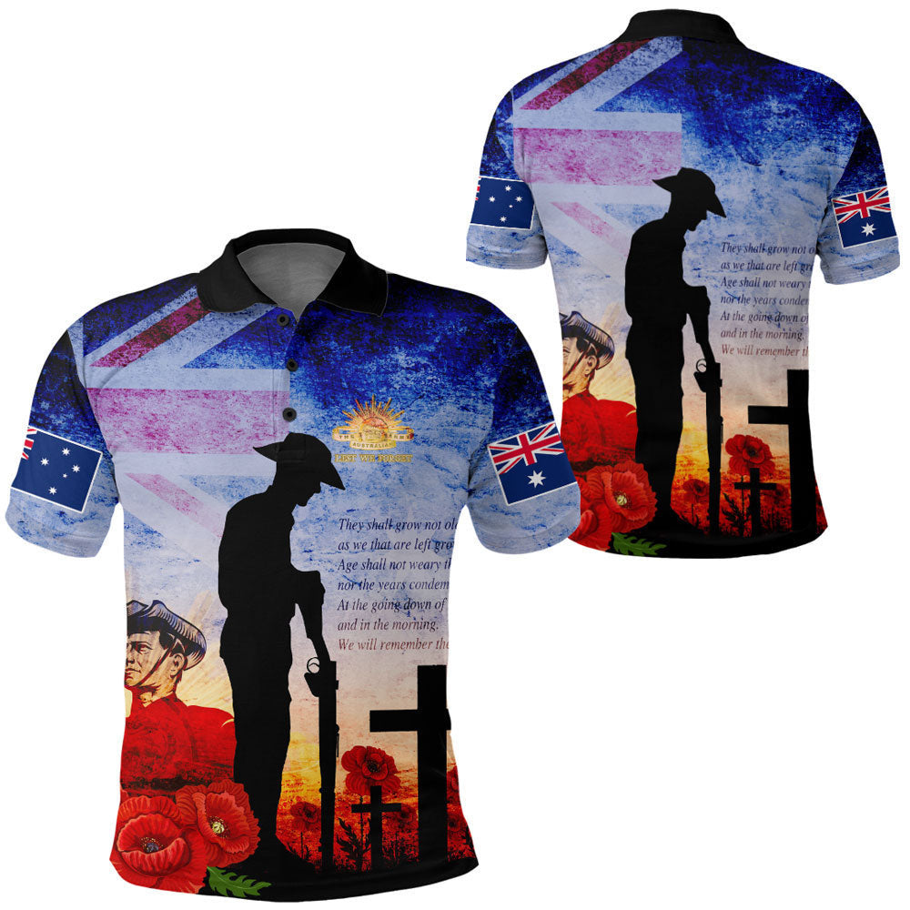 Clothing Anzac Day Australia Soldier We Will Rememer Them Polo Shirt
