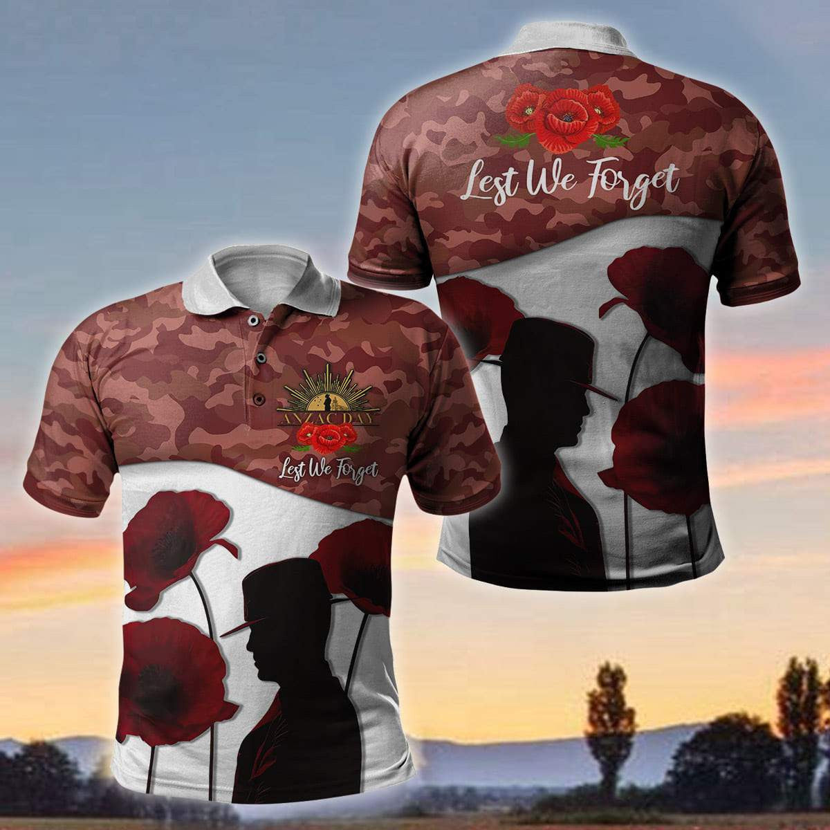 Anzac Day Clothing Anzac Day Australian Polo Shirt