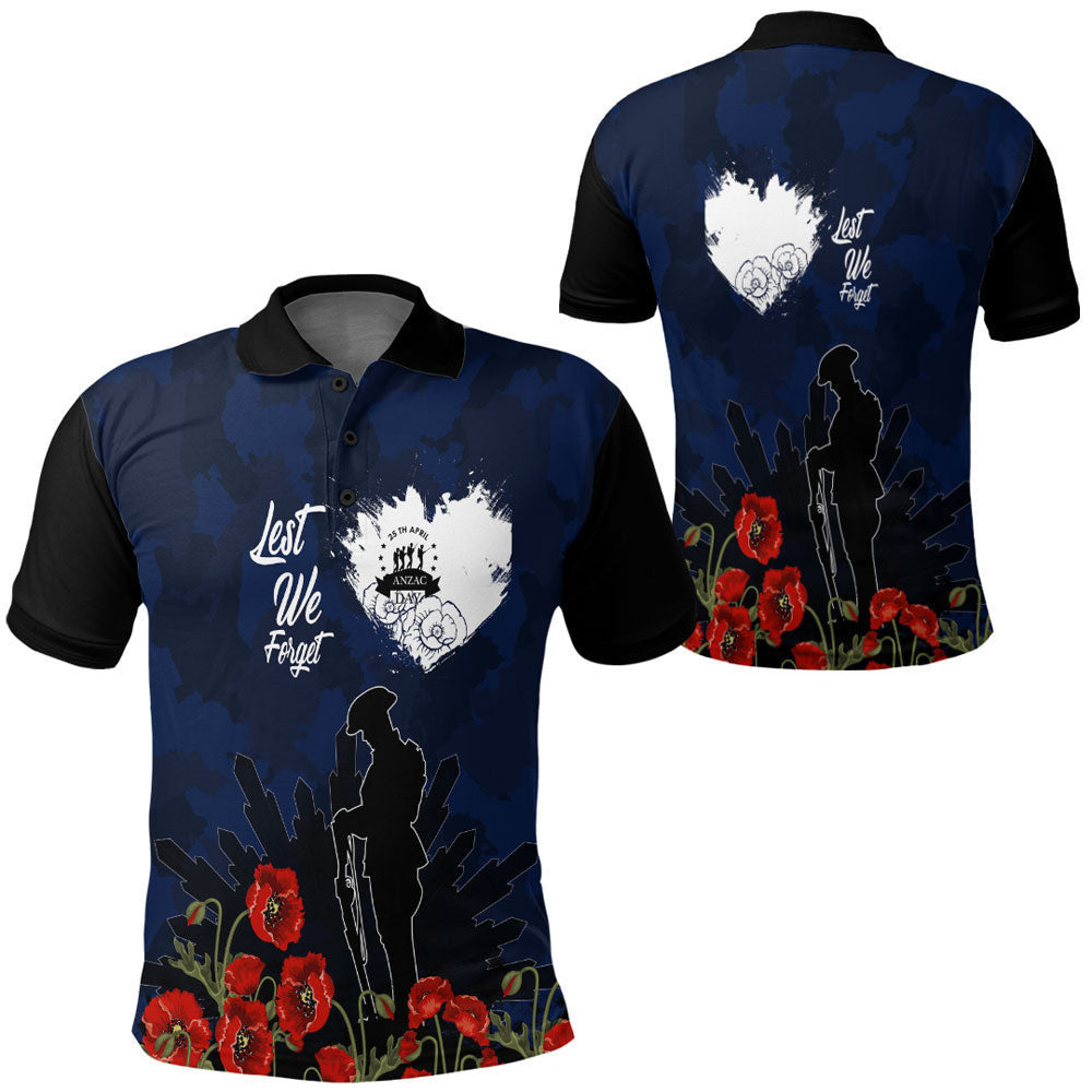 Clothing Anzac Day Camouflage Lest We Forget Polo Shirt