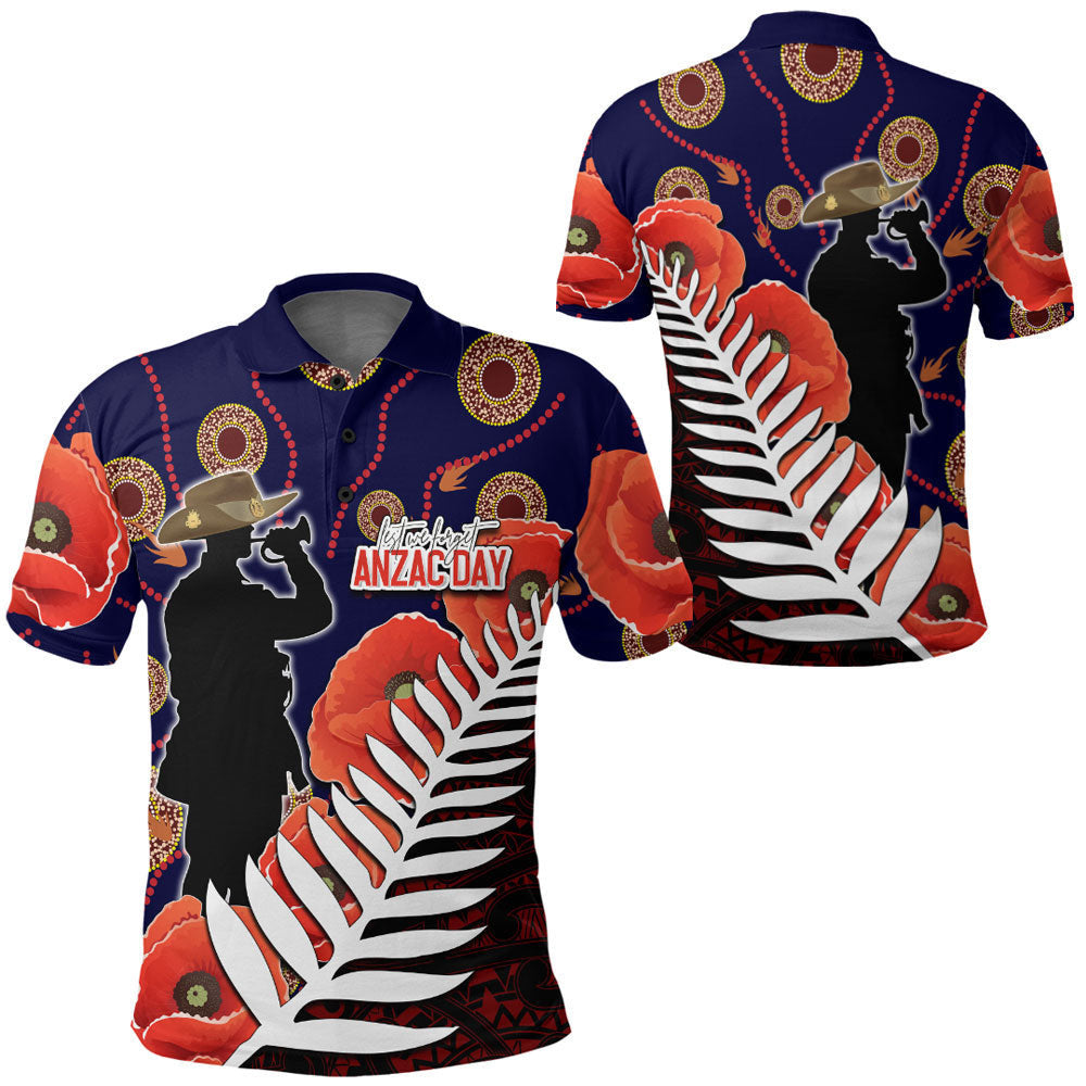 Clothing Anzac Day Fern & Poppy Polo Shirt