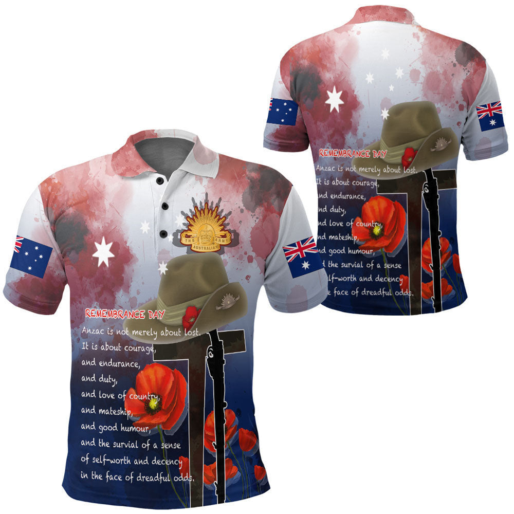 Clothing Anzac Day Remembrance Day Qoute Polo Shirt