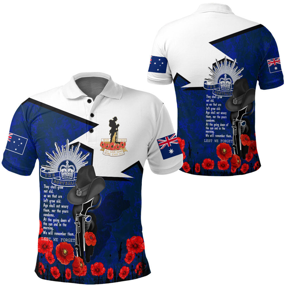 Clothing Anzac Day Lest We Forget Special Polo Shirt