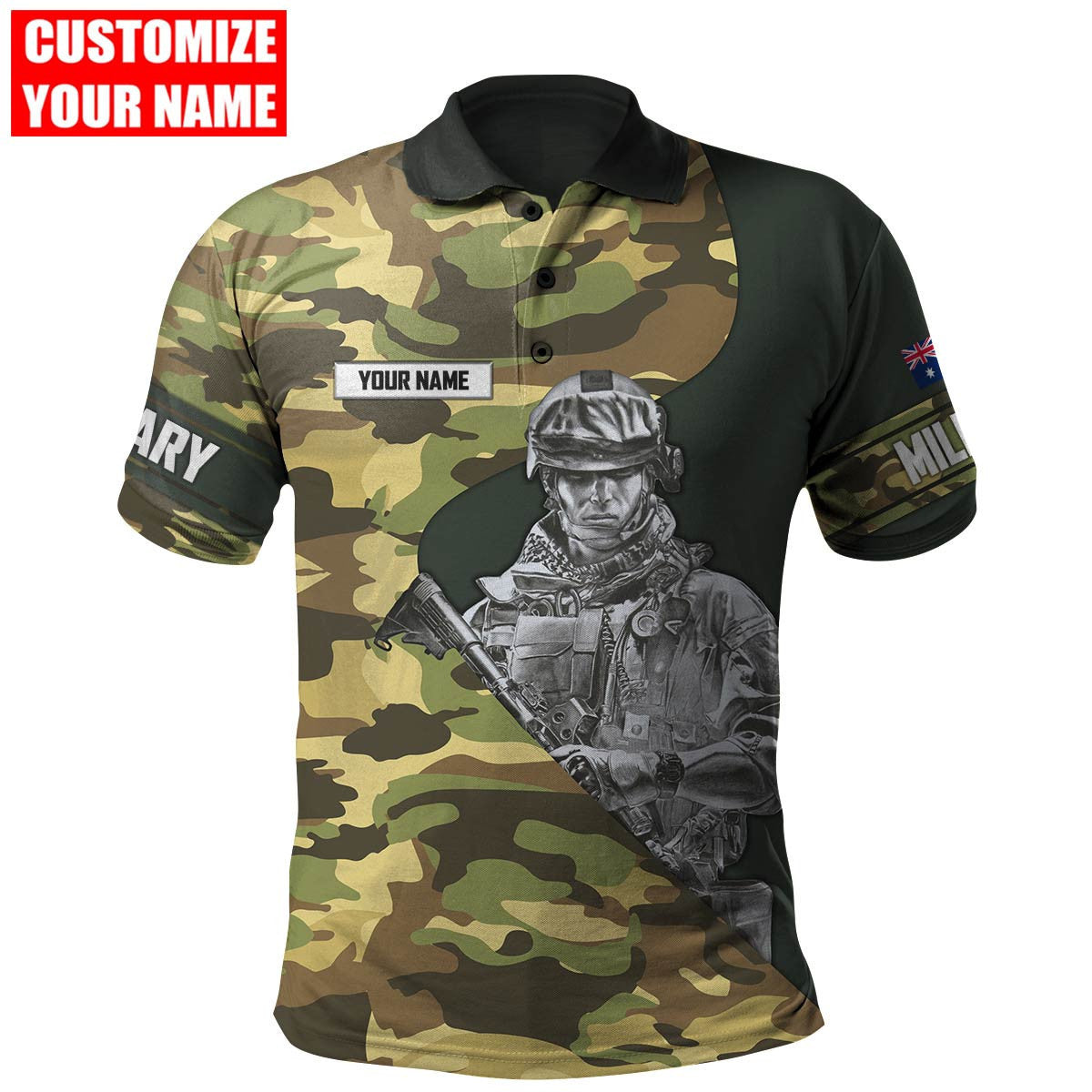 Anzac Day Clothing Australia Army Anzac Day Camo Polo Shirt