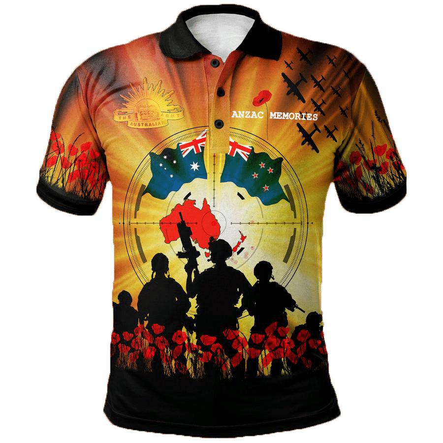 Anzac Day Clothing Anzac Day Australian Polo Shirt